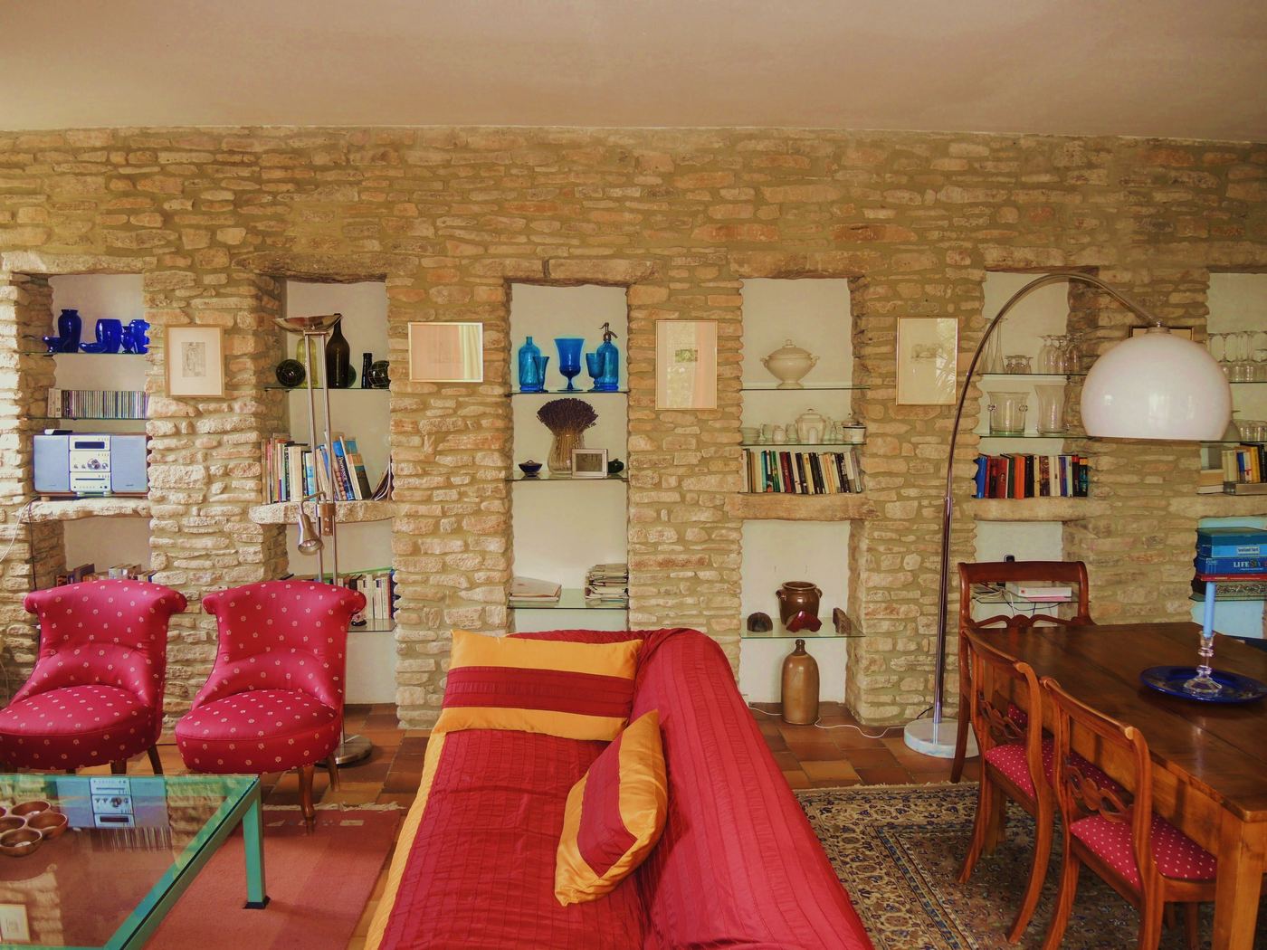 Wohnzimmer des Ferienhauses, Ansicht 3