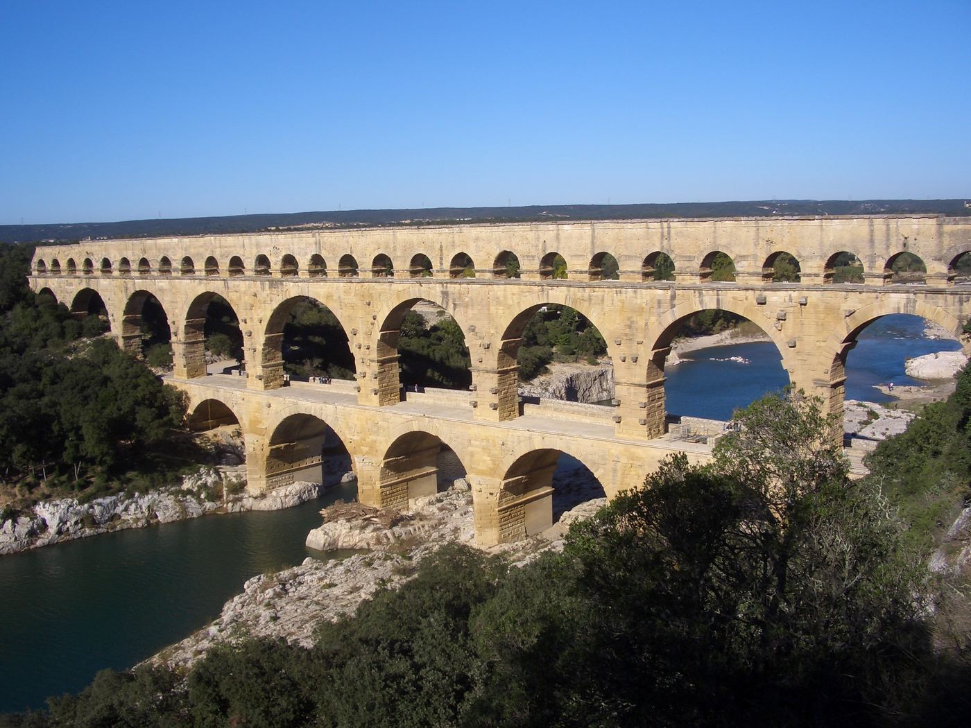 Der Pont du Gard, römisches Aquädukt